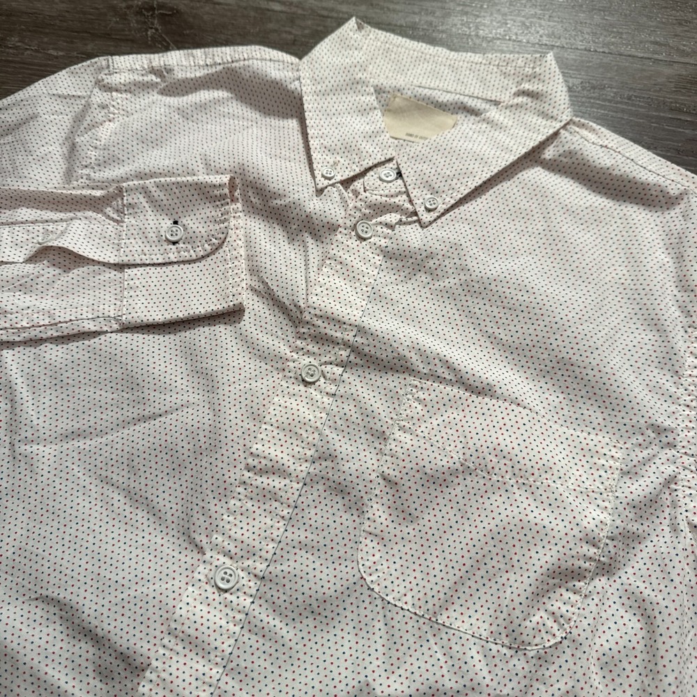 Band Of Outsiders Shirt Mens 2 Small Polkadot Long Sleeve Button Preppy USA
